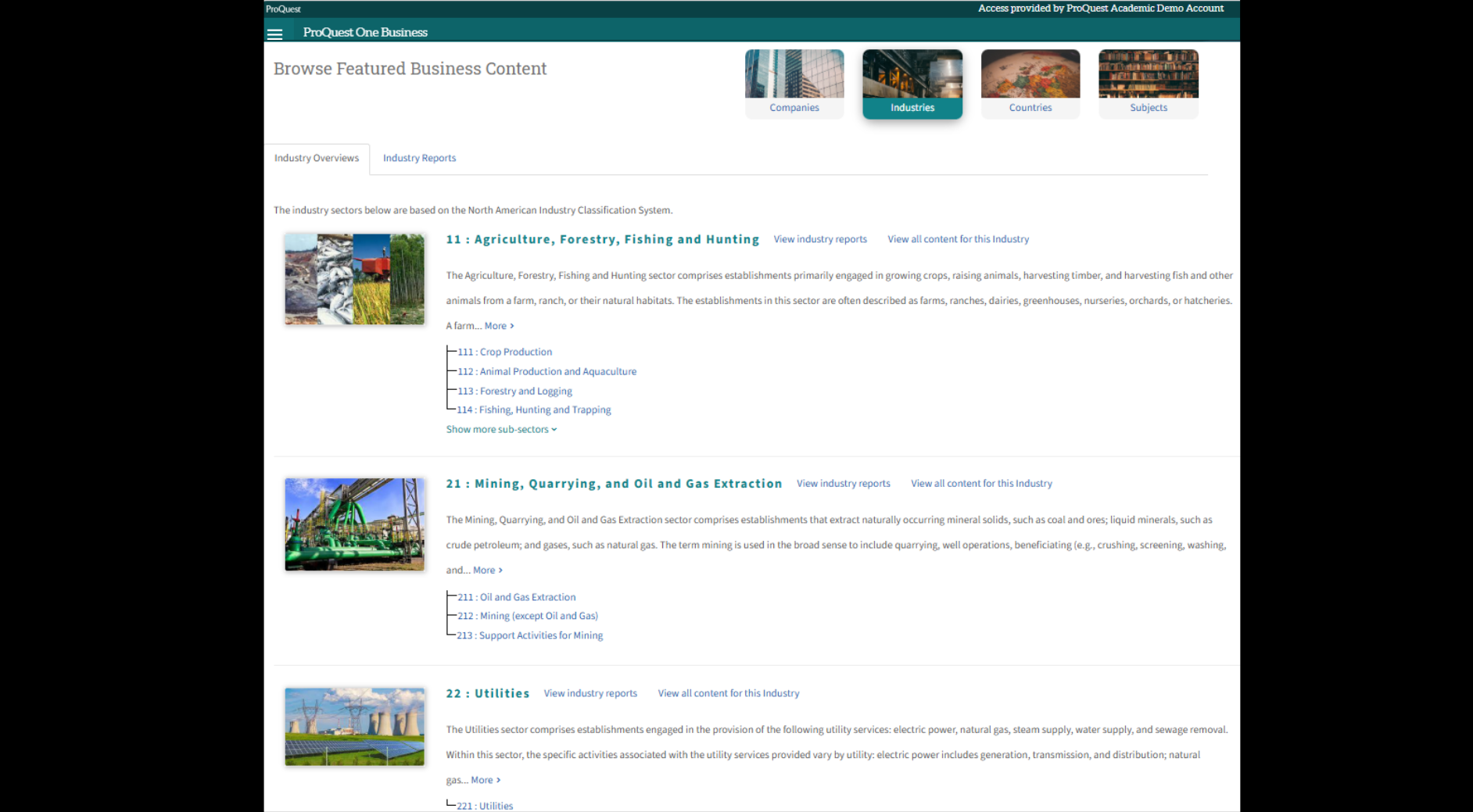 A user experience designed for business studies
