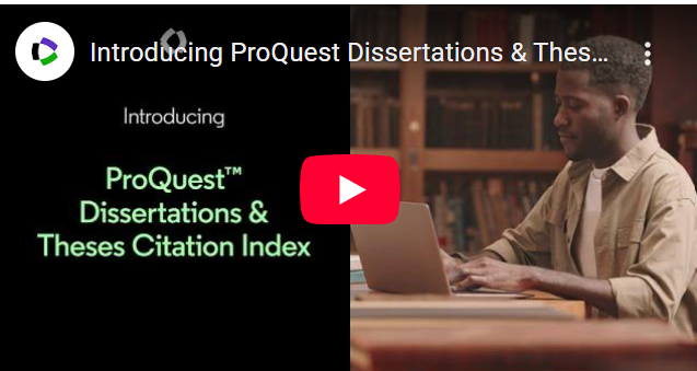 ProQuest Dissertations & Theses Citation Index